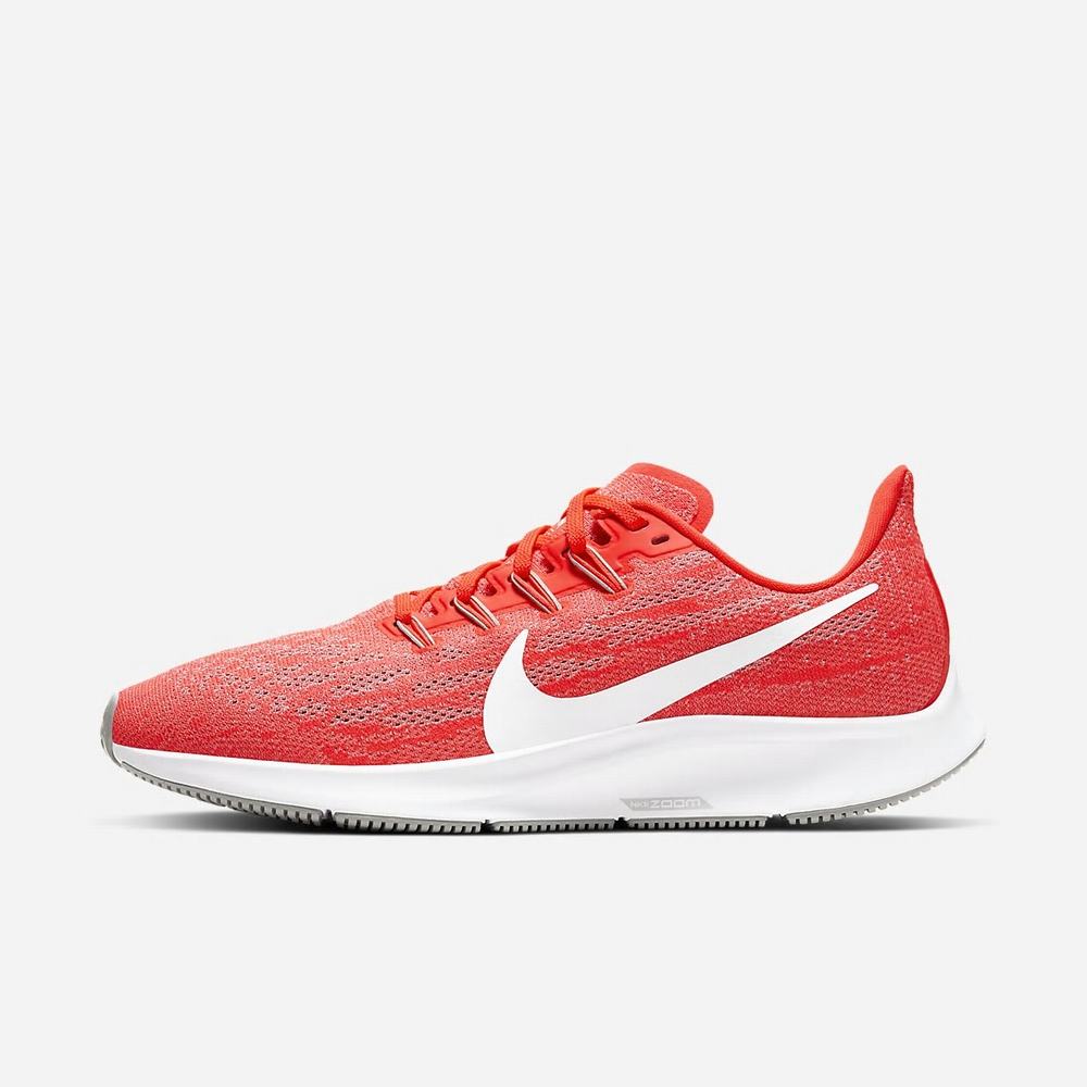 Chaussure De Running Nike Air Zoom Pegasus 36 Rouge 9068-547 Laser Crimson/Light Solar Flare Heather/White Homme | DCF-71355479